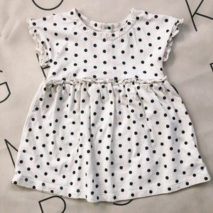 Baby GAP B&W Polka Dot Dress